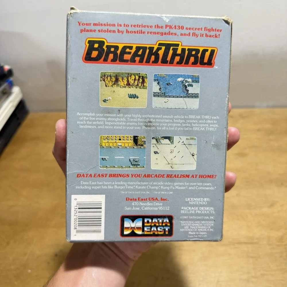 BreakThru NES Nintendo Entertainment System 1987 Data East W/ Box Tested